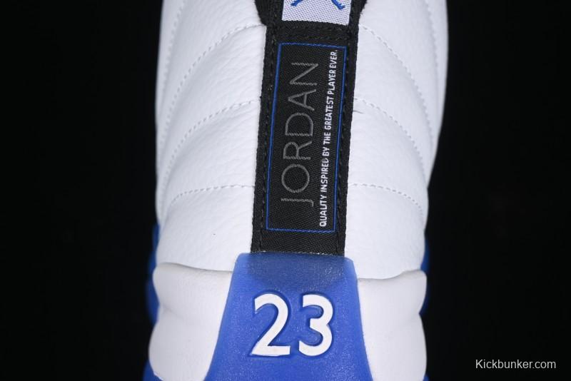 Nike Air Jordan 12 Retro Basketball Shoes in White and Blue - CT8013-140