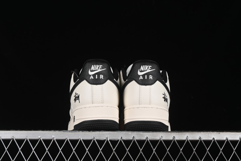 Nike Air Force 1 '07 Low Stussy Collaboration - White Black Low-Top Casual Sneakers - XZ3328-001