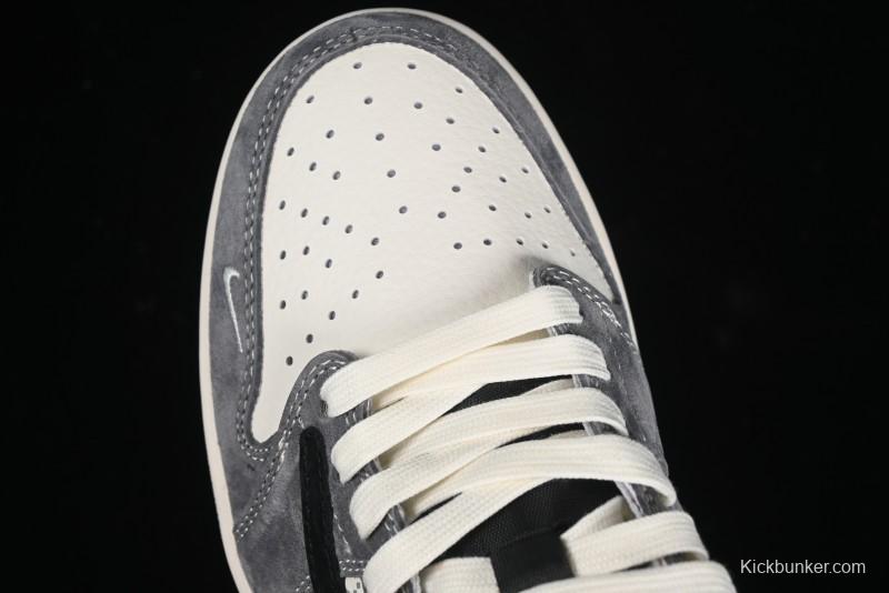 Nike Travis Scott x Fragment Design x Air Jordan 1 Low OG SP AJ1 Gucci Collaboration - Black Hook Dragonfly Low-top Casual Sneakers - SJ2068-137