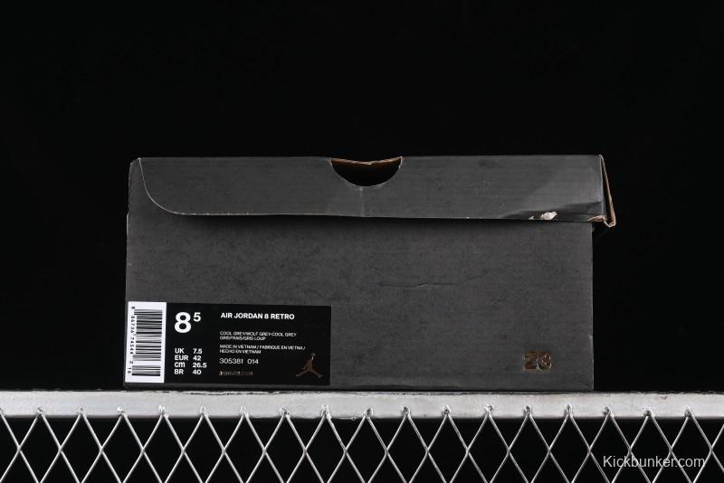 Nike Air Jordan 8 Retro "Cool Grey" Basketball Shoes - 305381-014