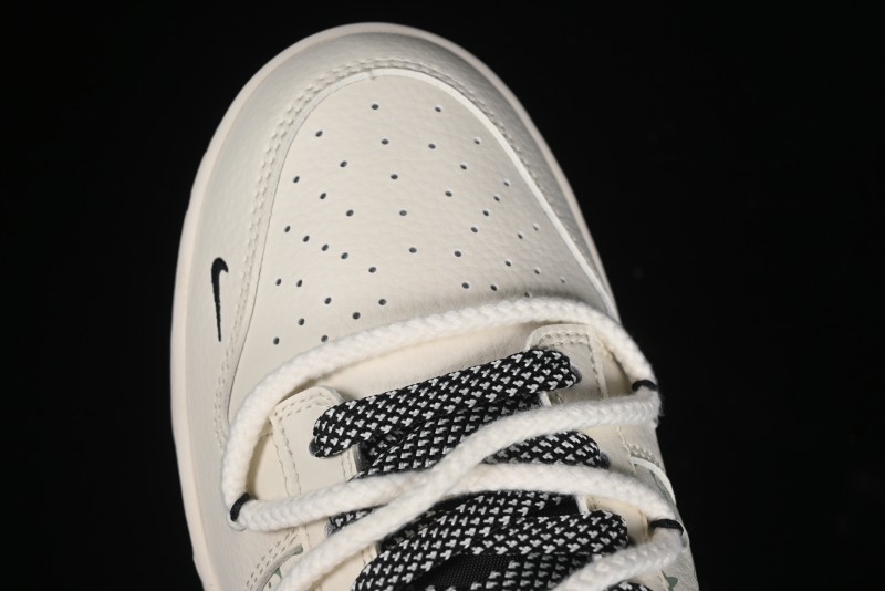 Nike SB Dunk Low Violent Bear Series - Lace-Up Beige with Black Swoosh Anniversary High-End Custom Low-Top Casual Sneakers - SJ2068-291
