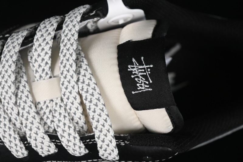 Nike Air Force 1 '07 Low Stussy Collaboration - Black Grey Casual Sneakers - XZ3328-566