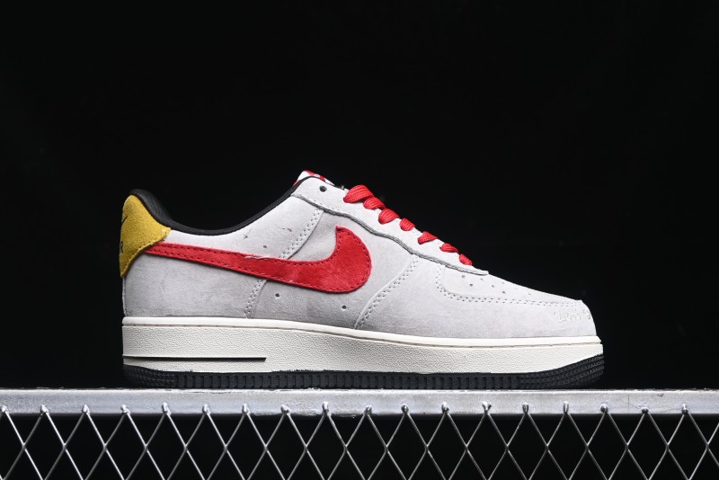 Nike Air Force 1 '07 Low Halloween Collaboration - Red Grey Pig Version Low Top Casual Sneakers - KK1988-020