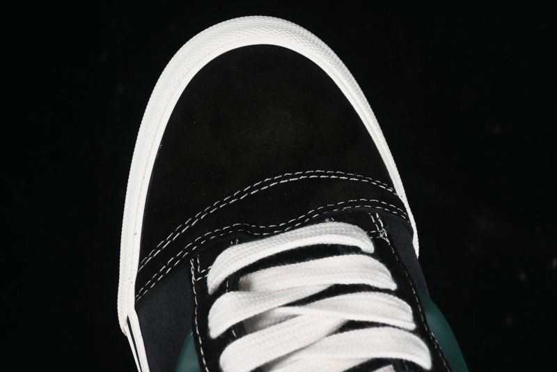Vans Knu Skool Carbon Grey Black Green Low Top Retro Casual Vulcanized Sneakers - VN000D6CCI2