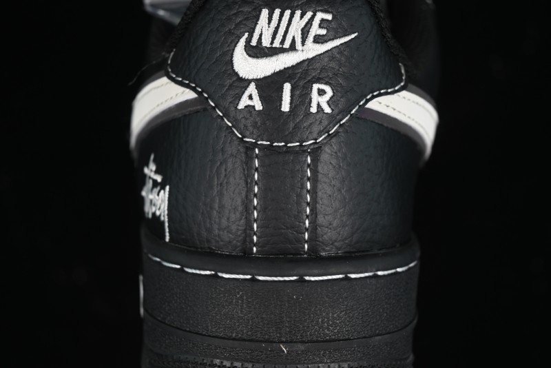 Nike Air Force 1 '07 Low Stussy Collaboration - Samurai Black Low-Top Casual Sneakers - XZ6188-969