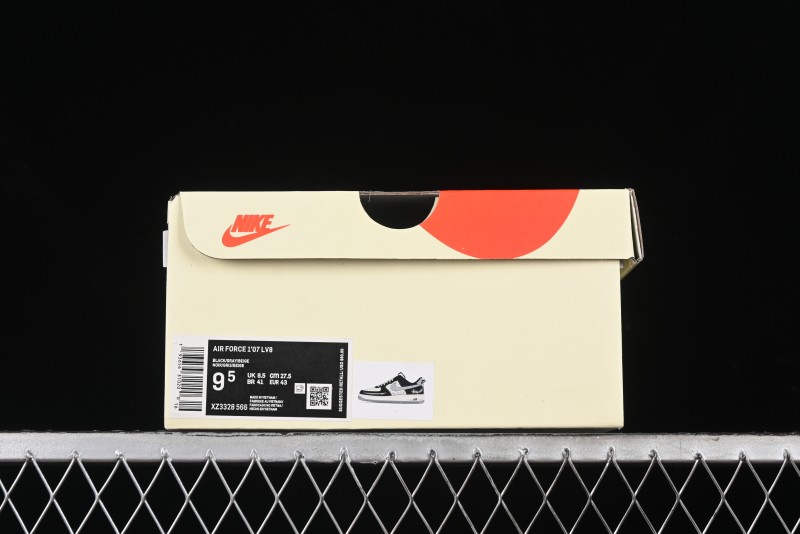 Nike Air Force 1 '07 Low Stussy Collaboration - Black Grey Casual Sneakers - XZ3328-566