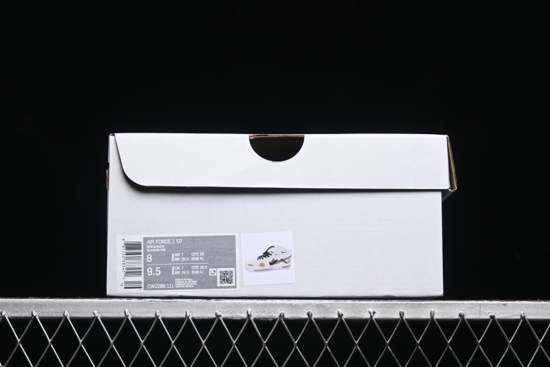 Nike Air Force 1 '07 Mid Hand-Painted Olive Green with Swoosh Shadow Strap Mid-Top Casual Sneakers - CW2289-111