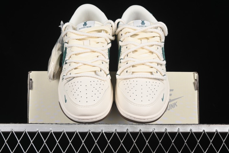 Nike SB Dunk Low Violent Bear Series - Strap Beige Green Check Anniversary High-End Custom Low-Top Casual Sneakers - SJ2068-292