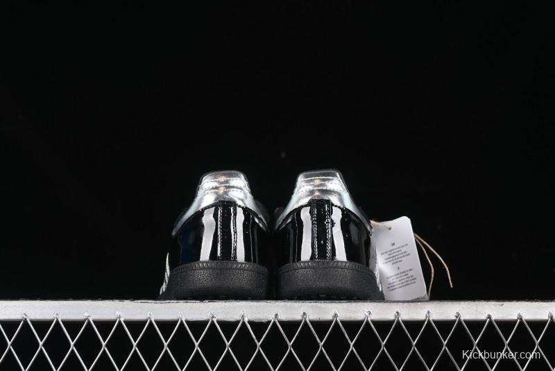 Adidas Samba Atmos IH3364 Patent Leather Black Silver Casual Sneakers