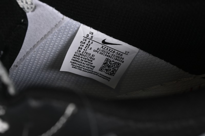 Nike Air Force 1 '07 Low Stussy Collaboration - Black Grey Casual Sneakers - XZ3328-566