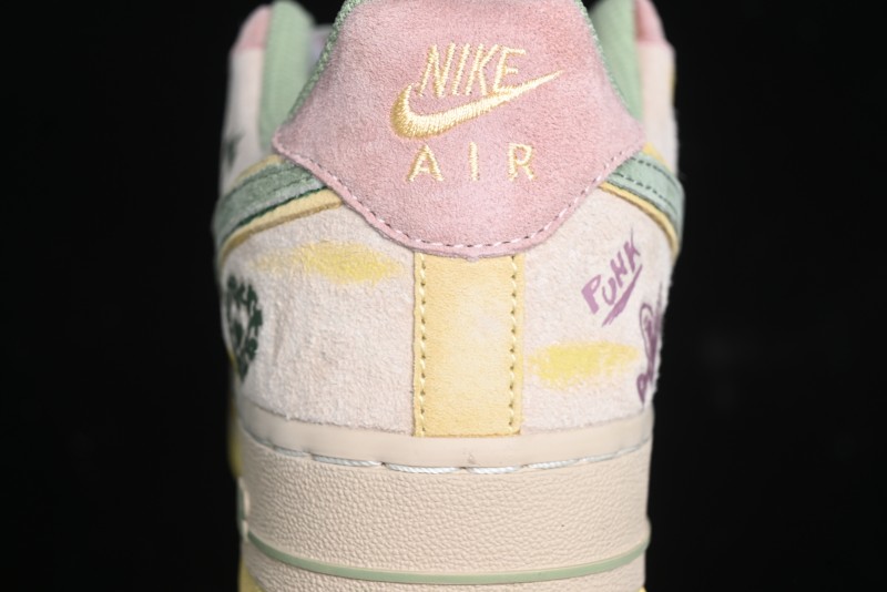 Nike Air Force 1 '07 Low Peach Trees Christmas Eve Limited Custom Casual Sneakers - CD1212-777