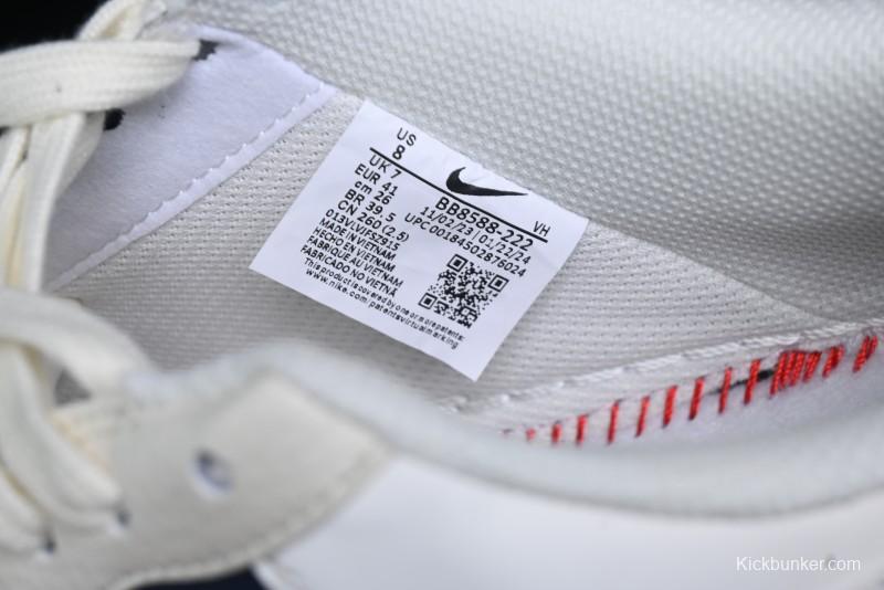 Nike Air Force 1 '07 Low Burberry Collaboration - Off White Navy Blue Patchwork Low Top Casual Sneakers BB8588-222