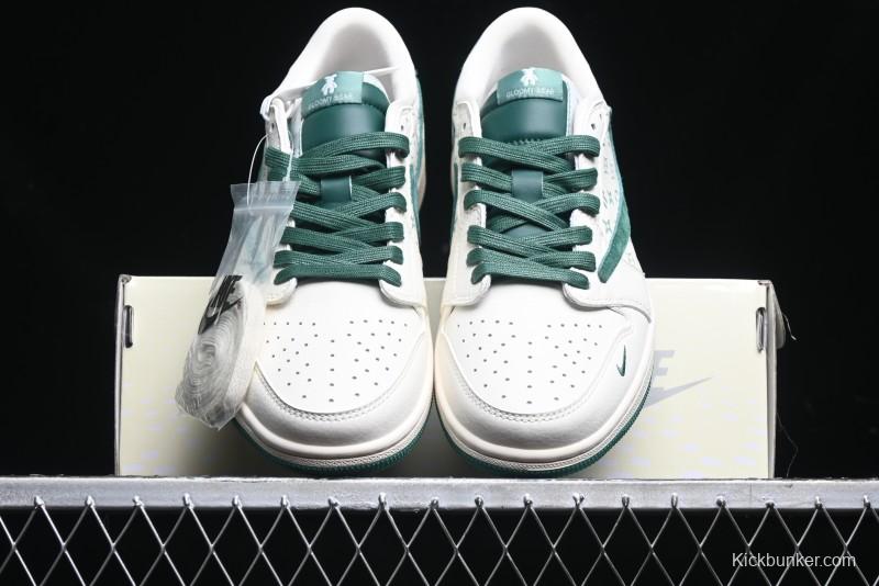 Nike Travis Scott x Fragment Design x Air Jordan 1 Low OG SP AJ1 Collaboration Sneakers - SJ2068-112