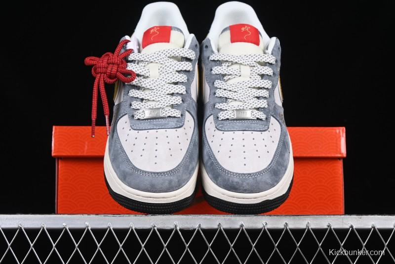 Nike Air Force 1 '07 Low Year of the Snake Limited Edition Golden Snake Scale Low-Top Casual Sneakers - XZ2025-688