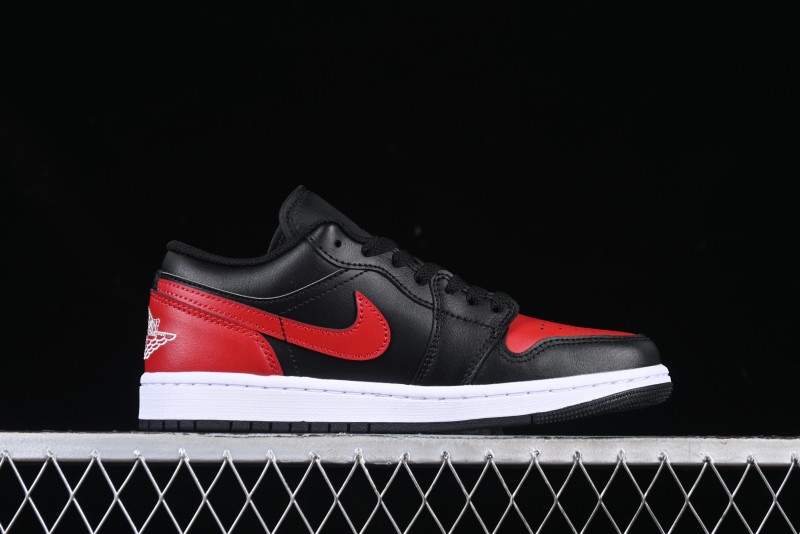Nike Air Jordan 1 Low AJ1 Red Black Low Top Casual Sneakers - 553558-067