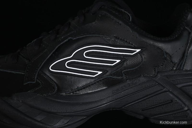 Balenciaga Monday Leather Round Toe Lace-Up Low-Top Casual Shoes - WDTSC1000