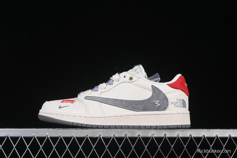 Nike Travis Scott x Fragment Design x Air Jordan 1 Low OG SP AJ1 Low Top Casual Sneakers - FC1688-212