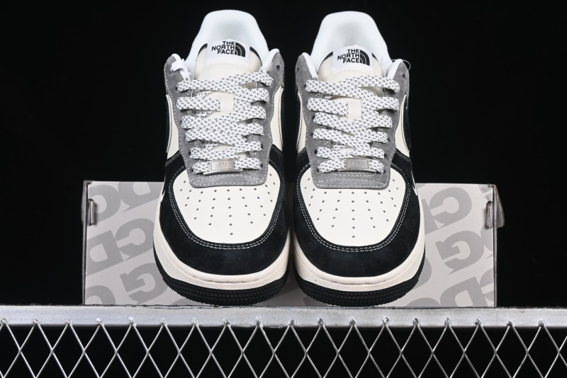 Nike Air Force 1'07 Low The North Face Collaboration Black Beige Grey Casual Sneakers - XZ6188-976