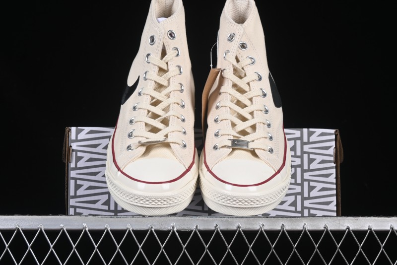 A Ma Maniere x Nike x Converse Chuck 70 High Top Sneakers with Leather and Velvet Swoosh Logo - A13388C