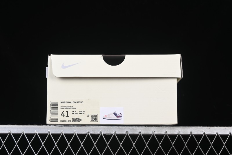 Nike SB Dunk Low Supreme Collaboration - Two-Tone White Swoosh Anniversary Customized Low-Top Casual Skate Shoes - DJ2024-045
