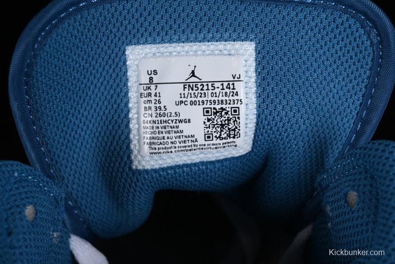 Nike Air Jordan 1 Mid Industrial Blue Basketball Shoes with Air Cushion - FN5215-141