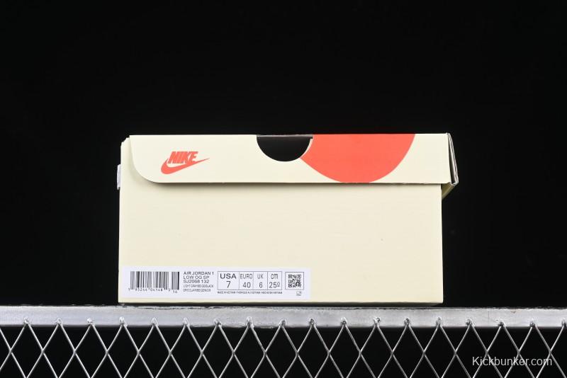 Nike Travis Scott x Fragment Design x Air Jordan 1 Low OG SP AJ1 Retro Sneakers - SJ2068-132