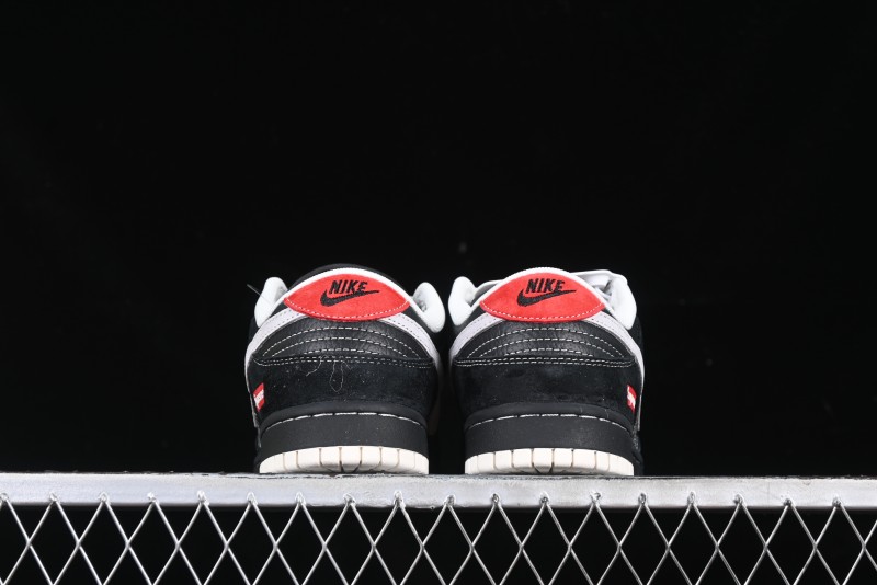 Nike SB Dunk Low Supreme Collaboration Black Grey Swoosh Anniversary Custom Low-Top Casual Skate Shoes - XS1086-011