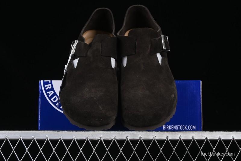 Birkenstock London BS Unisex Slip-On Casual Shoes with Soft Suede Leather and Lambswool Insole - BS