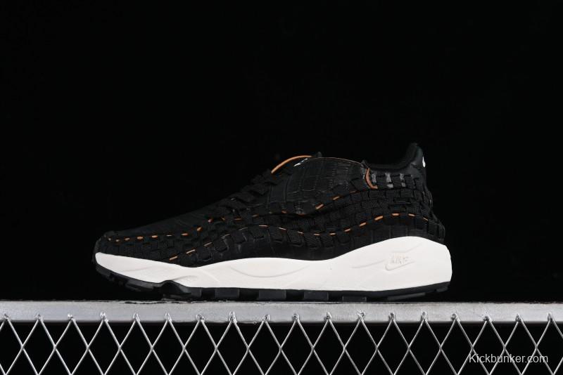 Nike Air Footscape Woven Asymmetrical Woven Slip-Resistant Low-Top Lifestyle Sneakers - FQ8129-010