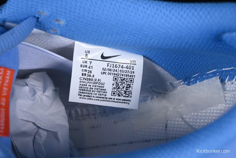 Nike SB Dunk Low Pro ISO Skateboarding Shoes in University Blue with White Swoosh - FJ1674-401