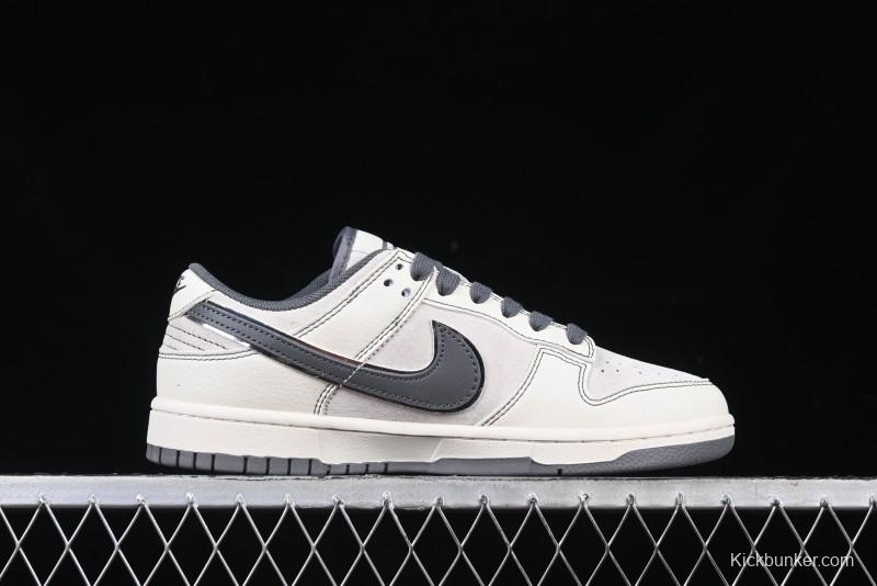 Nike SB Dunk Low Supreme Anniversary Customized Casual Skate Shoes with Double Mini Swoosh - XX3168-303