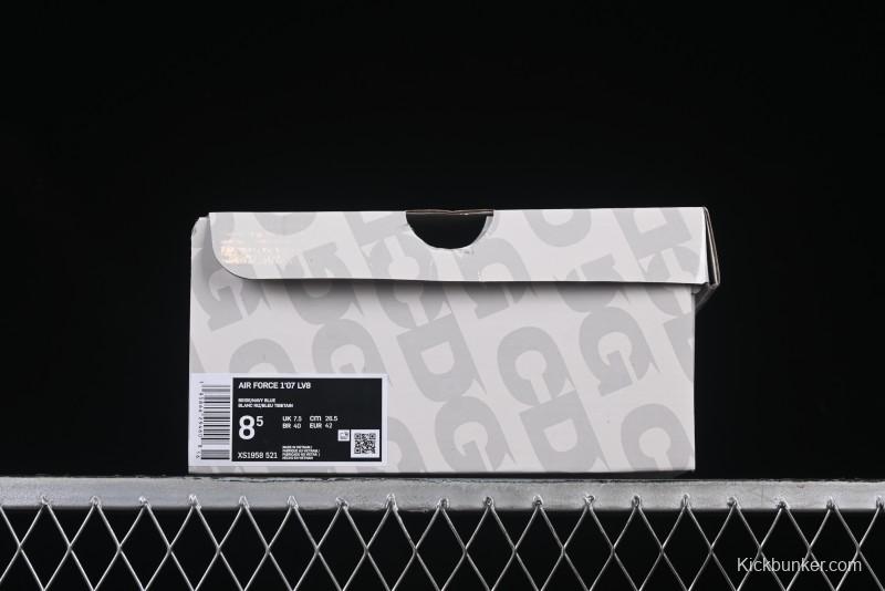 Nike Air Force 1 '07 Low The North Face Collaboration Blue Red Double Swoosh Casual Sneakers - XS1958-521