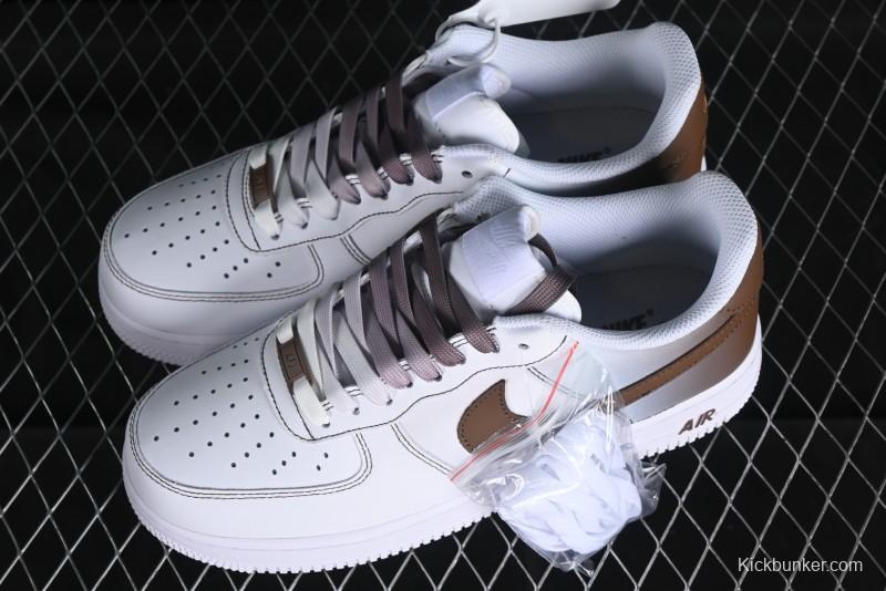 Nike Air Force 1 '07 Low Custom Anime Theme Gradient Brown Swoosh Casual Sneakers - FN0366-103