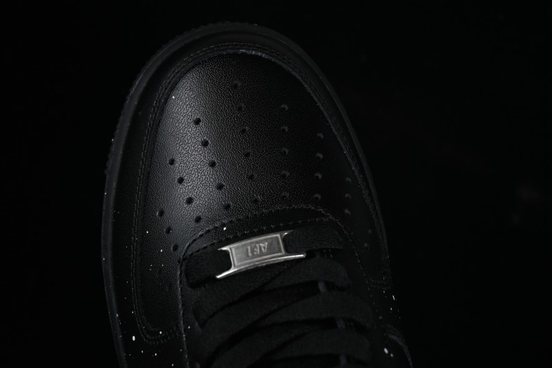 Nike Air Force 1 '07 Low 2D Anime Theme Black White Splatter Casual Sneakers - CK0316-059