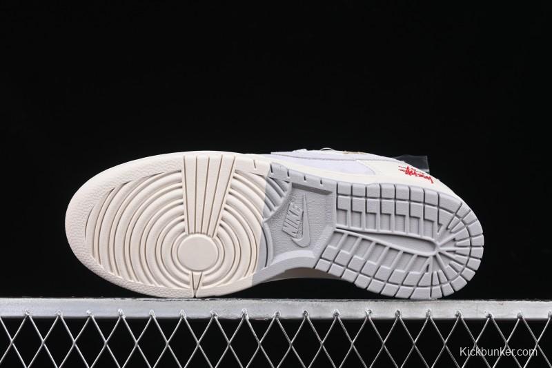 Nike SB Dunk Low Stussy Collaboration Anniversary Custom Low-Top Casual Sneakers - FC1688-206