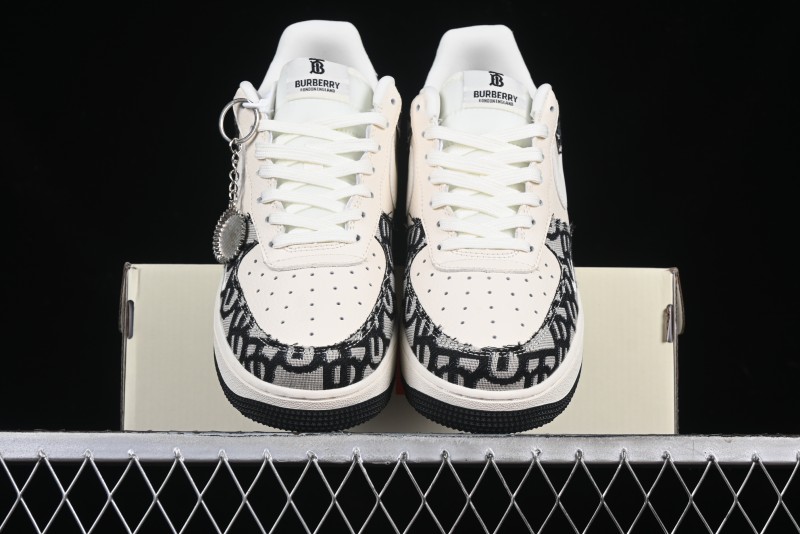 Nike Air Force 1 '07 Low Dior Collaboration Black Pattern Low-Top Casual Sneakers - DF0188-028