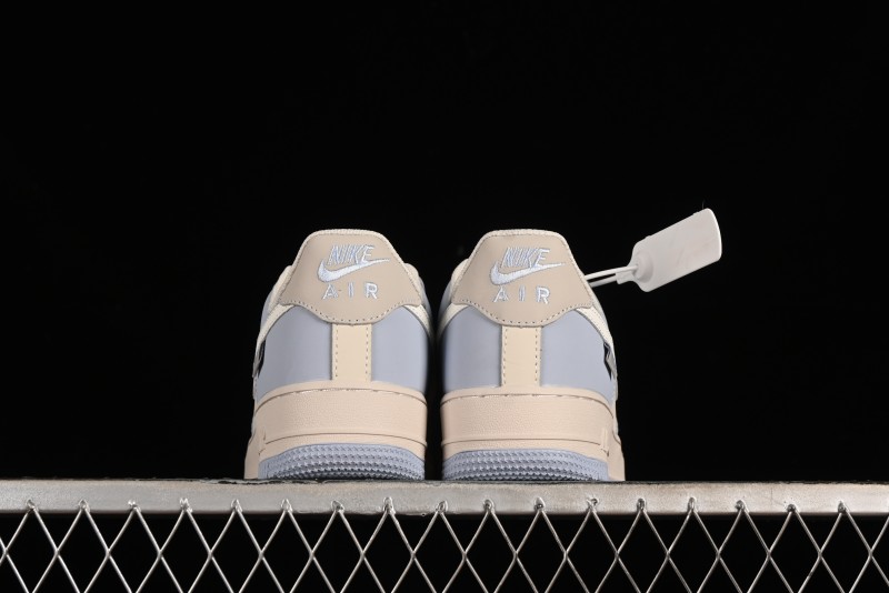 Nike Air Force 1 '07 Low Casual Sneakers in Ancient Blue with Full-Length Honeycomb Air Cushion - DB3301-199
