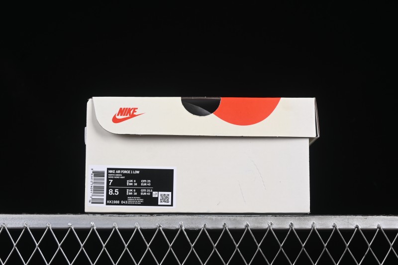 Nike Air Force 1 '07 Low The North Face Collaboration Beige Green Mini Swoosh Casual Sneakers - KK1988-043