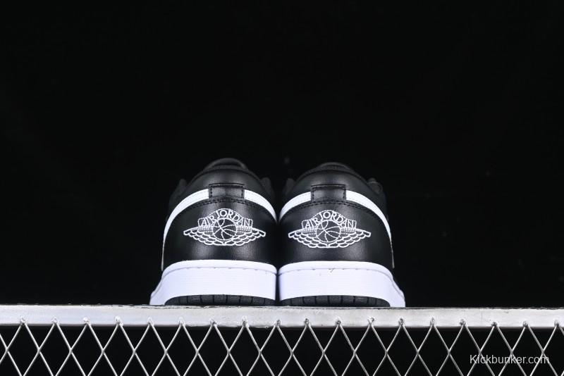 Nike Air Jordan 1 Low Retro Basketball Shoes in Black and White - 553558-043