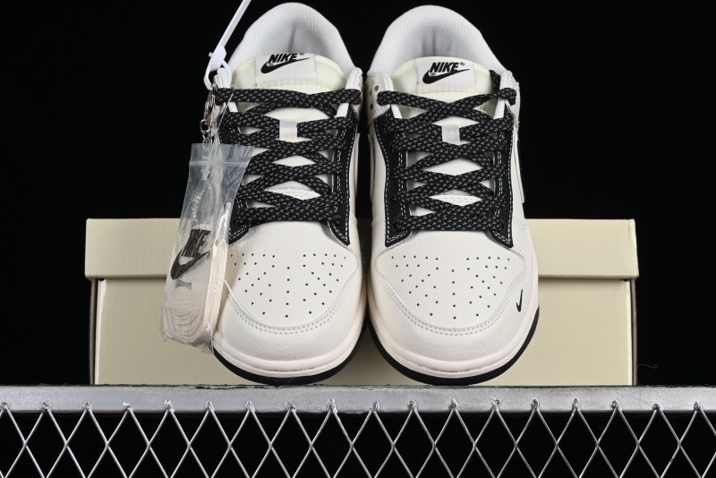 Nike Supreme x SB Dunk Low Stone Island Collaboration - Beige Black Starry Sky Anniversary Custom Low-Top Casual Skate Shoes - BB9866-003