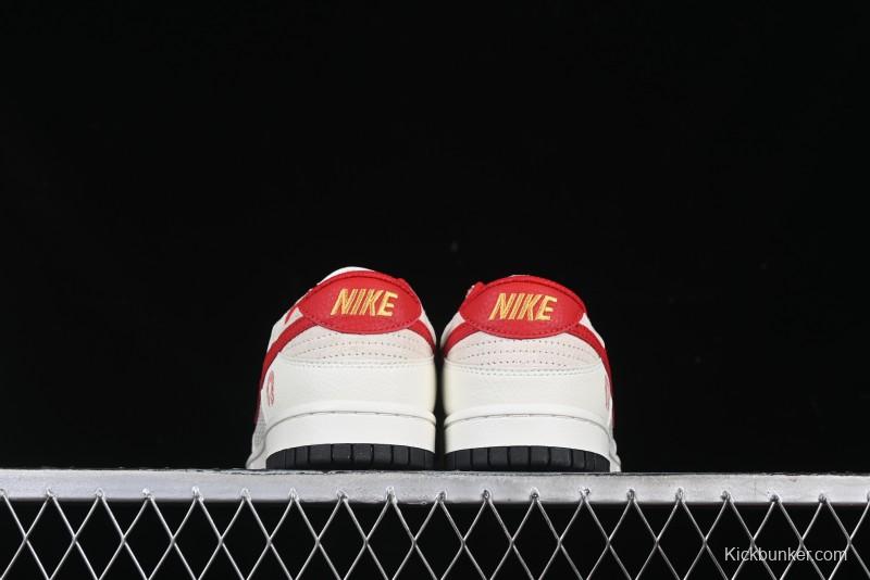 Nike SB Dunk Low Year of the Snake Limited Edition Auspicious Clouds Red Hook Anniversary Custom Low-Top Casual Skate Shoes - DJ2024-094