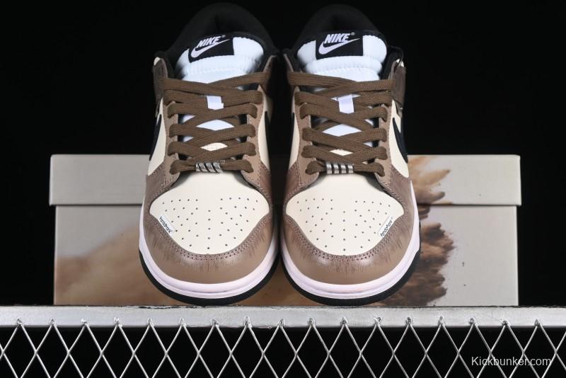 Nike Dunk Low Panda Prank Street Racing Electro Rust Distressed SB Strap Low-Top Casual Sneakers - DD1391-100