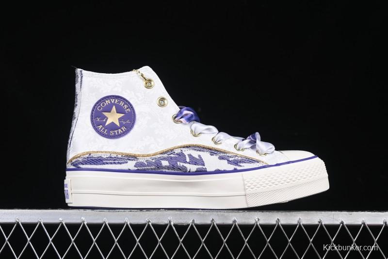 Converse 1970s CNY Year of the Snake Limited Edition High-Top Canvas Sneakers with Thick Sole - A13353C