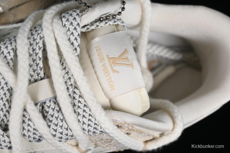 Nike SB Dunk Low LV Collaboration - Yellow Denim Print Anniversary High-End Custom Low-Top Casual Sneakers - SJ2068-247