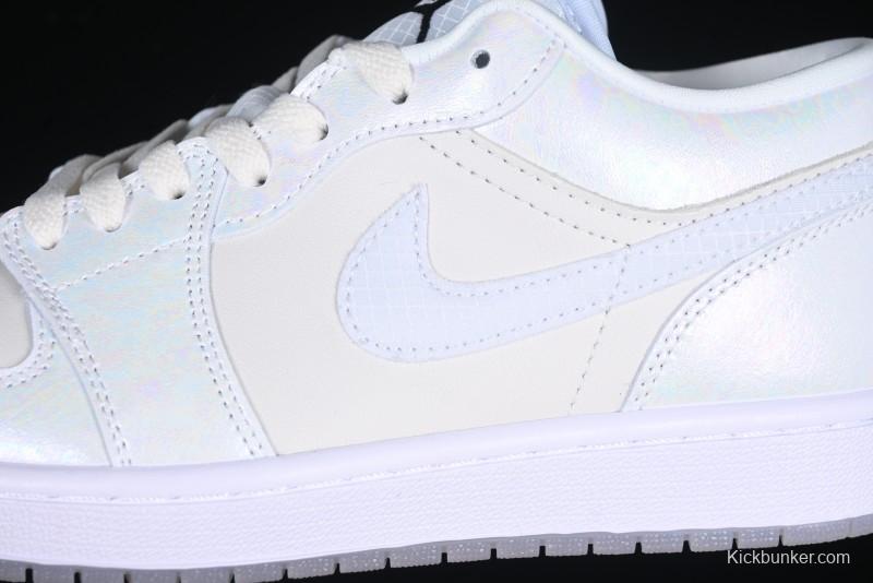 Nike Air Jordan 1 Low "Year of the Snake 2025" AJ1 Basketball Shoes with Iridescent Pearl Finish - HF4080-001