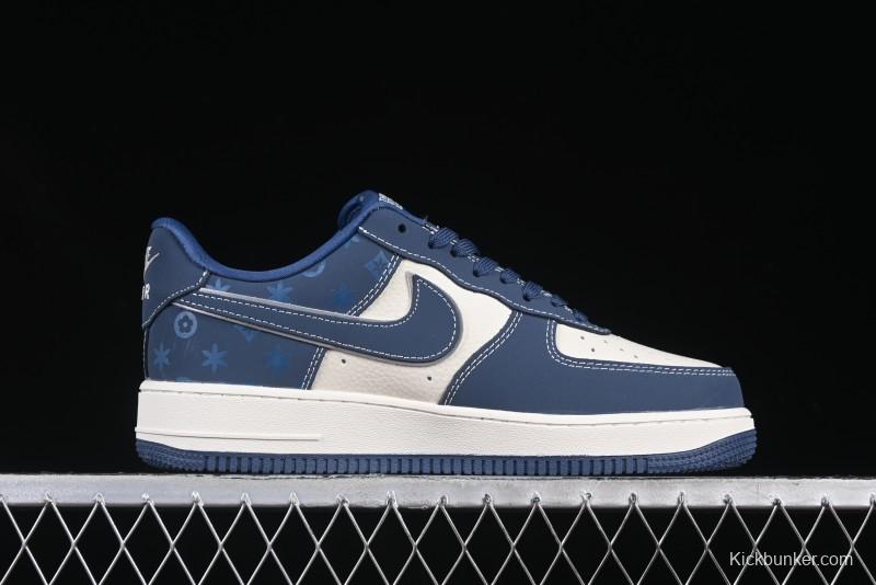 Nike Air Force 1 '07 Low Teddy Bear Collaboration Suede Blue Low-Top Casual Sneakers - KK1988-054