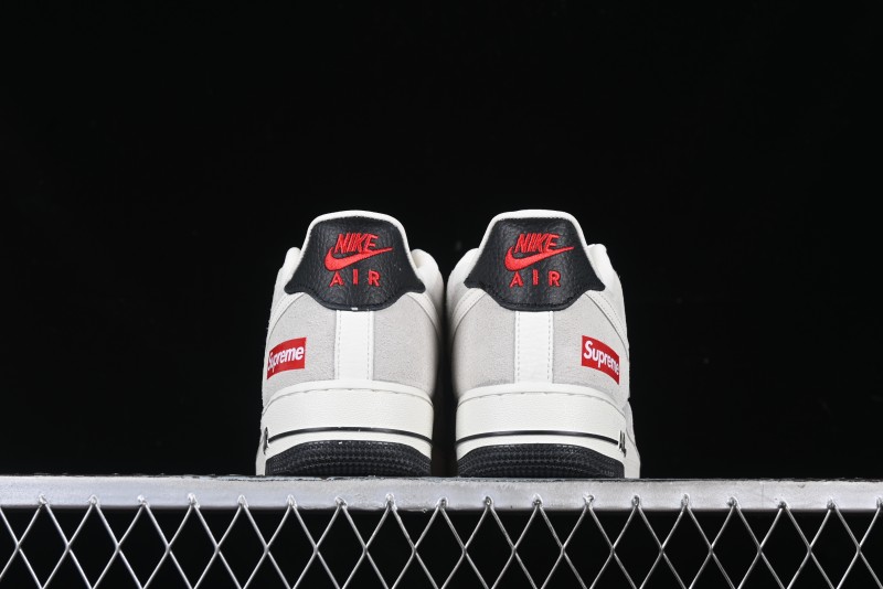 Nike Air Force 1 '07 Low Supreme Collaboration - Beige Grey Woven Label Casual Sneakers - CH6336-517