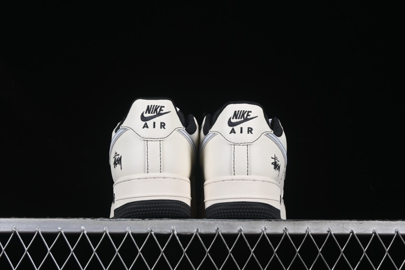 Nike Air Force 1 '07 Low Stussy Collaboration Embroidered Mini Swoosh Casual Sneakers - XZ6188-630