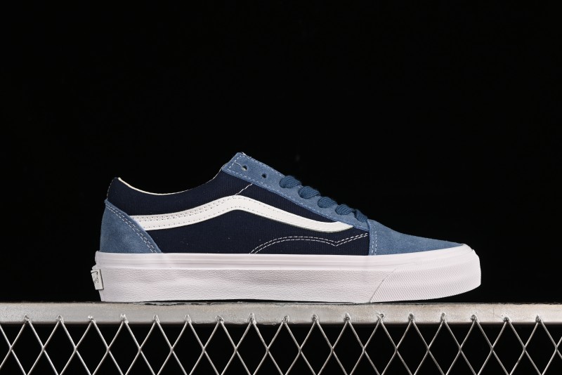 Vans Sk8-Mid Reissue 83 High-End Blue Suede Retro Skate Shoes - VN000CQDDWR