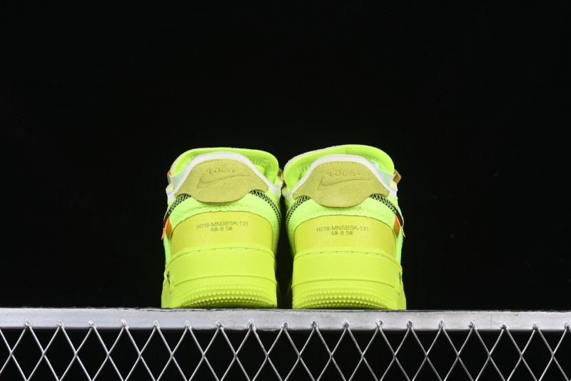 Nike Off White x Air Force 1 Low OW Collaboration Transparent Yellow Sneakers - AO4606-700